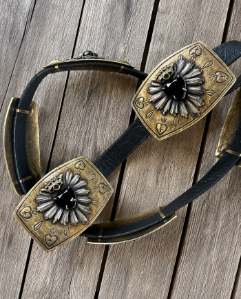 black sacred heart concho belt