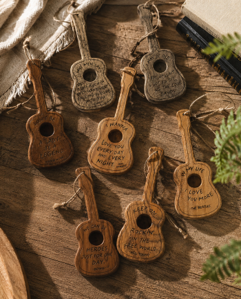 wooden guitar ornament - several styles available!
