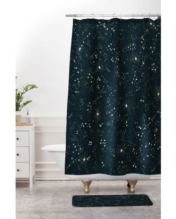 constellation shower curtain & mat
