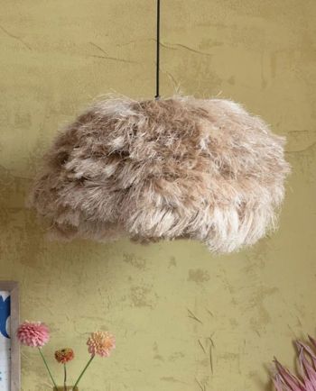 natural fiber pendant lamp