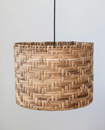woven seagrass pendant lamp