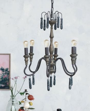 wood drop pendant lamp