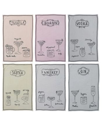 cocktail linen tea towel