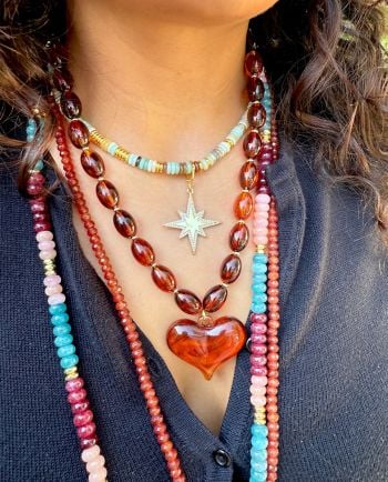 roxie tortoise heart necklace