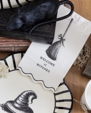 welcome witches napkin set