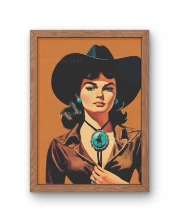 lady kady turquoise & grit art print