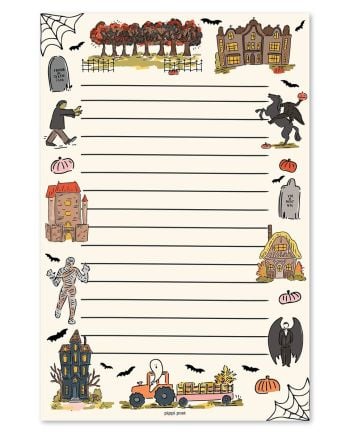 literary haunted hayride notepad