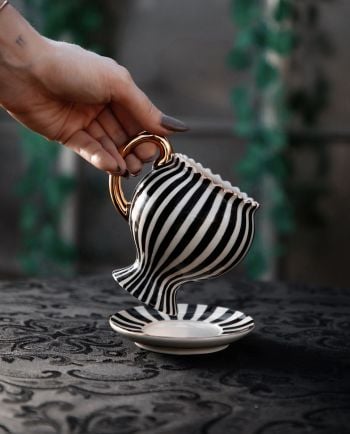 grim & ghostly teacup/saucer