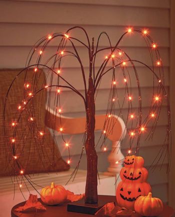 spooky weeping willow led tree