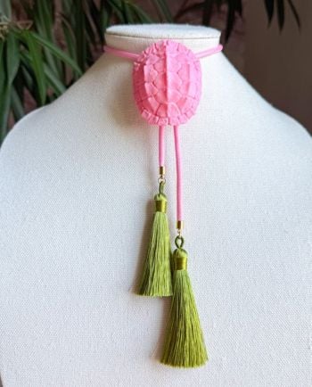 rahya Tortoise Bolo Bubble Gum Pink with Bubblegum & Olive