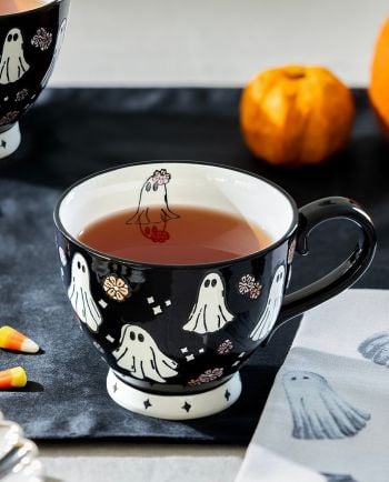 spooky ghosts latte mug