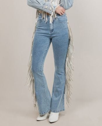 all shook up fringe jeans