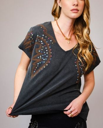 dixie diamond boot stitch tee