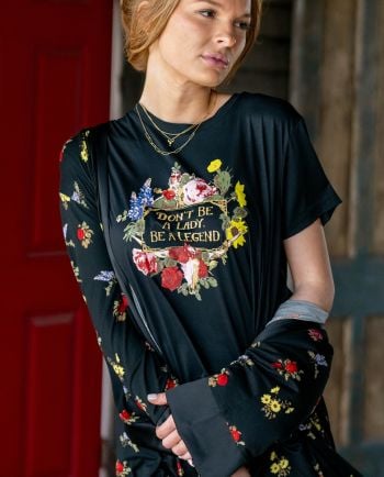 don't be a lady, be a legend pj tee top