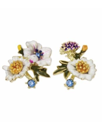 petite floral bloom stud earring