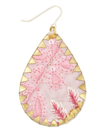 pink pastel teardrop earring