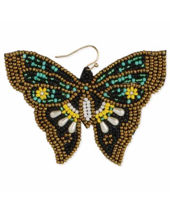 beaded butterfly earring