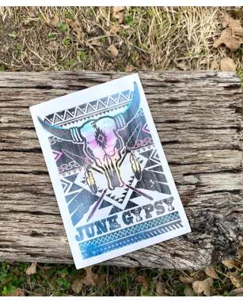 electric skull sticker