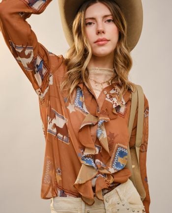 rodeo scarf blouse