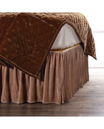 stella faux silk velvet bed skirt - available in several colors!