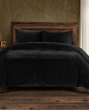 STELLA FAUX SILK VELVET DUVET COVER SET - available in several colors!