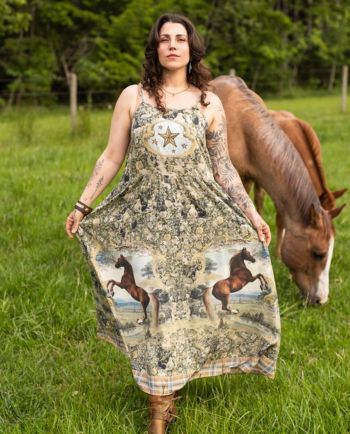 market of stars born to run maxi slip dress