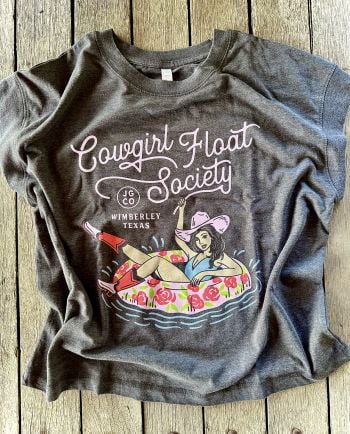 jg co cowgirl float society tee