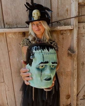 frankenstein cookie jar