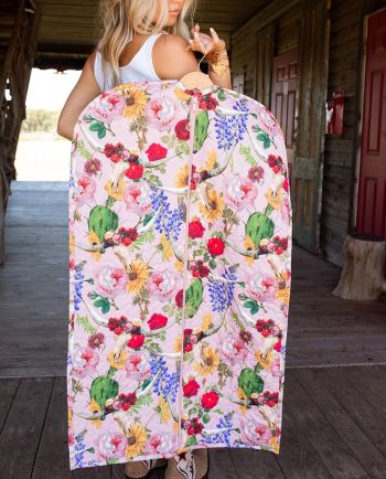 jg legend floral rose garment bag