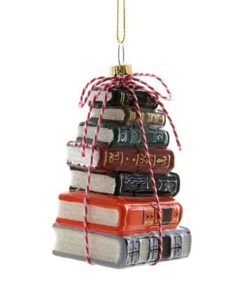 stacked tomes ornament