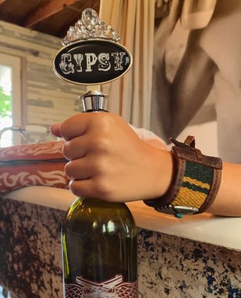 jeweled gypsy bottle topper/wine stopper