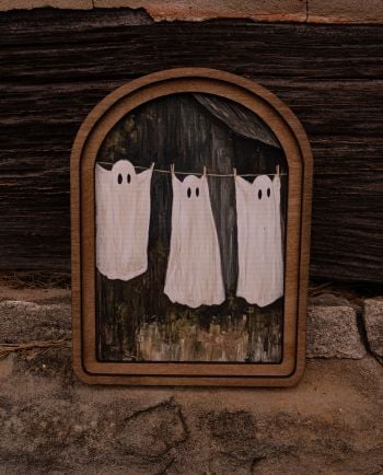 ghost laundry wall art