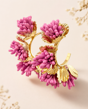 hot pink maxine floral earring