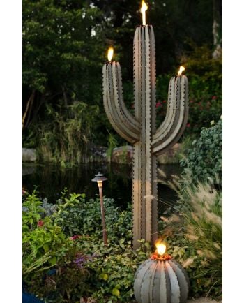 Desert Steel Saguaro Cactus Torch