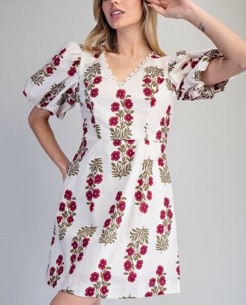 valencia floral mini dress