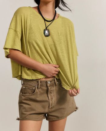 free people warm olives elsie swing tee