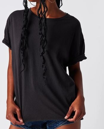free people nina tee - black