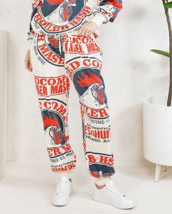 red comb rooster joggers