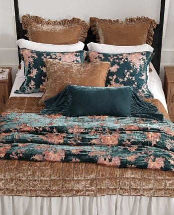 Josephine Burnout Faux Silk Velvet Duvet Cover Set