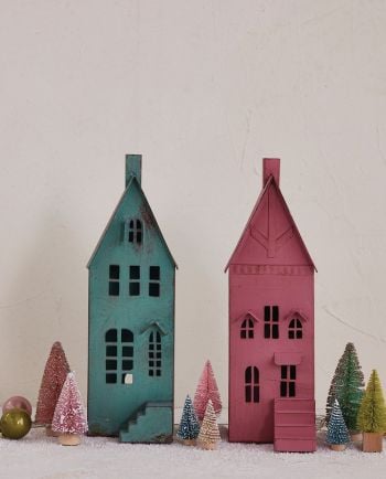 patina finish 12.5" metal house