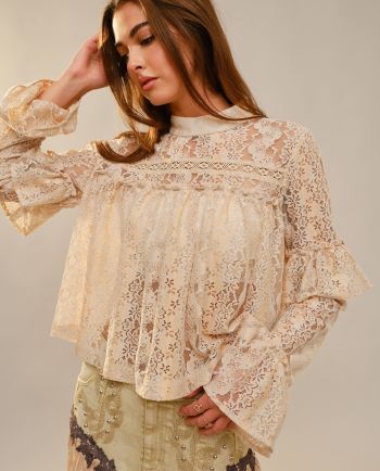 trixie lace longsleeve top