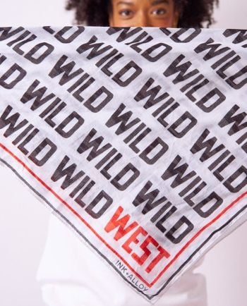 carson wild west print scarf