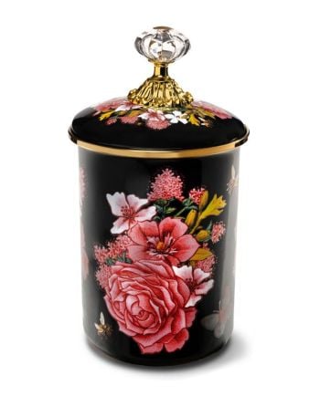 blue stallion farm floral bouquet canister