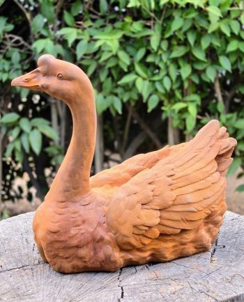 cast iron goose statue