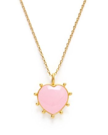 rose quartz heart necklace
