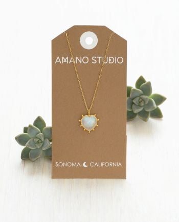 moonstone heart necklace