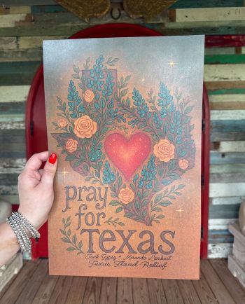 pray for texas flood relief benefit poster