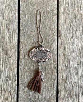 beauty is skin deep armadillo car charm
