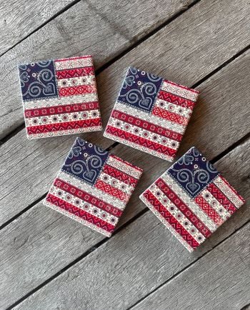 jg boho flag coaster set