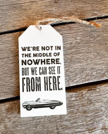 middle of nowhere wine tag